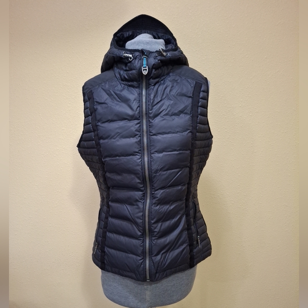 Kuhl Spyfire Hooded Down Vest Black Size Medium